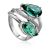 Designer Siver Prasiolite Ring, Ring Size: 8 / 18, image 