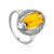 Lustrous Silver Citrine Ring, Ring Size: 8.5 / 18.5, image 