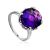 Bold Deep Purple Amethyst Ring, Ring Size: 9 / 19, image 