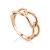 Trendy Golden Link Ring, Ring Size: 6 / 16.5, image 