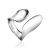 Trendy Silver Adjustable Ring The Liquid, Ring Size: Adjustable, image 