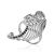Wing Motif Silver Crystal Ring, Ring Size: 6.5 / 17, image 