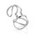 Trendy Silver Crystal Articulated Ring, Ring Size: 5.5 / 16, image 