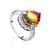 Luminous Silver Quartz Ring, Ring Size: 6.5 / 17, image 