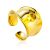 Chunky Gilded Silver Amber Ring The Palazzo, Ring Size: Adjustable, image 