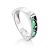 Designer Silver Enamel Ring, Ring Size: 8.5 / 18.5, image 