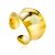 Chunky Gilded Silver Amber Ring The Palazzo, Ring Size: Adjustable, image 