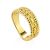 Woven Chain Motif Gilded Silver Ring The ICONIC, Ring Size: 8 / 18, image 