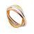Mix Tone Silver Trinity Ring The Liquid, Ring Size: 6.5 / 17, image 