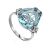 Light Blue Quartz Ring, Ring Size: 8 / 18, image 