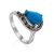 Chic Silver Turquoise Ring The Lace, Ring Size: 7 / 17.5, image 