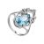 Amazing Silver Topaz Ring, Ring Size: 7 / 17.5, image 