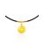 Stylish Natural Amber Pendant Necklace, Length: 40, image 