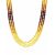 Stylish Two Tone Amber Beaded Necklace, Length: 45, image 