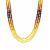 Stylish Two Tone Amber Beaded Necklace, Length: 45, image 