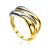 Sleek Gilded Silver Ring, Ring Size: 8.5 / 18.5, image 