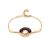 Stylish Gilded Silver Amber Chain Bracelet, Length: 16, image 