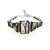 Vintage Motif Silver Amber Link Bracelet The Lava, Length: 16, image 