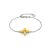Cross Motif Silver Amber Chain Bracelet The Supreme, Length: 16, image 
