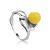 Honey Amber Ring In Sterling Silver The Kalina, Ring Size: 4 / 15, image 