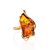 One Size Amber Ring In Gold The Rialto, Ring Size: Adjustable, image 