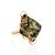 Handcrafted Amber Ring In Gold The Rialto, Ring Size: Adjustable, image 