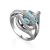 Curvaceous Silver Topaz Ring, Ring Size: 7 / 17.5, image 