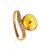 Amber Ring With Inclusions And Crystals In Gold The Clio, Ring Size: 7 / 17.5, image 