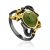 Ornate Design Silver Jade Ring, Ring Size: 9.5 / 19.5, image 