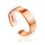 Minimalist Rose Plated Silver Ring The ICONIC, Ring Size: Adjustable, image 