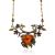 Exclusive Floral Design Brass Amber Necklace The Pandora, Length: 45, image 