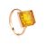 One Size Square Amber Ring In Gold The Ovation, Ring Size: 5 / 15.5, image 