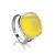 Honey Amber Ring In Sterling Silver The Copenhagen, Ring Size: 4 / 15, image 
