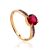 Bright Gold Corundum Ring, Ring Size: 6 / 16.5, image 