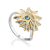 Shell Motif Silver Topaz Ring, Ring Size: 8.5 / 18.5, image 