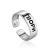Minimalist Design Silver Engraved Ring, Ring Size: 7 / 17.5, image 