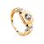 Fabulous Gold Crystal Ring, Ring Size: 6 / 16.5, image 