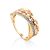Elegant Chain Motif Gold Crystal Set, Ring Size: 9 / 19, image 