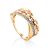 Elegant Chain Motif Gold Crystal Set, Ring Size: 9 / 19, image 