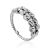 Fashionable Silver Beaded Ring The Sparkling, Ring Size: 8.5 / 18.5, image 