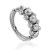 Glittering Silver Beaded Ring The Sparkling, Ring Size: 6.5 / 17, image 