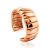 Bold Rose Plated Silver Ring The ICONIC, Ring Size: Adjustable, image 