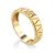 Laconic Design Gilded Silver Band Ring, Ring Size: 9 / 19, image 