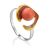 Flamboyant Design Gilded Silver Coral Ring, Ring Size: 9.5 / 19.5, image 
