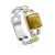 Chain Motif Silver Lizardite Ring, Ring Size: 7 / 17.5, image 