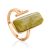 Fabulous Gilded Silver Lizardite Ring, Ring Size: 8.5 / 18.5, image 