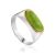Stylish Silver Jade Ring, Ring Size: 10 / 20, image 