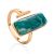 Boho Chic Style Gilded Silver Amazonite Ring, Ring Size: 7 / 17.5, image 