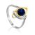 Stylish Silver Lapis Lazuli Ring, Ring Size: 8 / 18, image 