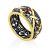 Woven Celtic Design Silver Crystal Ring, Ring Size: 5.5 / 16, image 